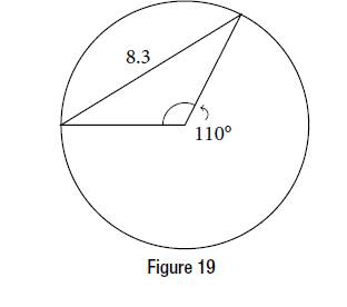 Chapter 10.1, Problem 51SE, Find the diameter of the circle in Figure 19. Round to the nearest tenth. 