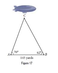 Chapter 10.1, Problem 6TI, The diagram shown in Figure 17 represents the height of a blimp flying over a football stadium. Find 