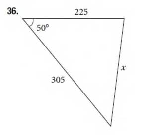 Chapter 10.2, Problem 36SE, For the following exercises, find the length of side x. Round to the nearest tenth 