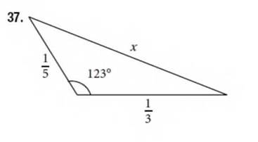 Chapter 10.2, Problem 37SE, For the following exercises, find the length of side x. Round to the nearest tenth 