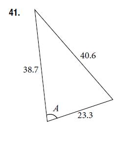 Chapter 10.2, Problem 41SE, For the following exercises, find the measurement of angle A. 