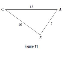 Chapter 10.2, Problem 42SE, Find the measure of each angle in the triangle shown in Figure 11. Round to the nearest tenth. 