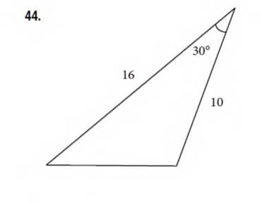 Chapter 10.2, Problem 44SE, For the following exercises, solve for the unknown side. Round to the nearest tenth 