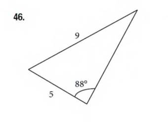 Chapter 10.2, Problem 46SE, For the following exercises, solve for the unknown side. Round to the nearest tenth 