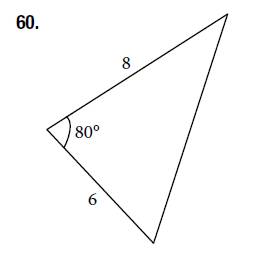 Chapter 10.2, Problem 60SE, For the following exercises, find the area of the triangle. 