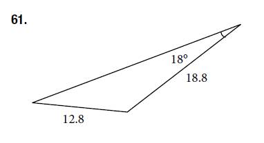 Chapter 10.2, Problem 61SE, For the following exercises, find the area of the triangle. 