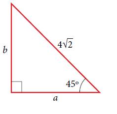 Chapter 7, Problem 26RE, For the following exercises, solve for the unknown sides of the given triangle. 26. 