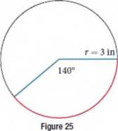 Chapter 7.1, Problem 22SE, For the following exercises, refer to Figure 25. Round to two decimal places. 22. Find the arc 