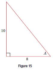 Chapter 7.2, Problem 23SE, For the following exercises, use Figure 15 to evaluate each trigonometric function of angle A. 23. 