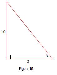 Chapter 7.2, Problem 24SE, For the following exercises, use Figure 15 to evaluate each trigonometric function of angle A. 24. 