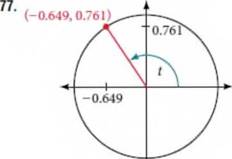 Chapter 7.3, Problem 77SE, For the following exercises, use the given point on the unit circle to find the value of the sine 