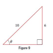 Chapter 8.3, Problem 4TI, Solve the triangle in Figure 9 for the angle  . 